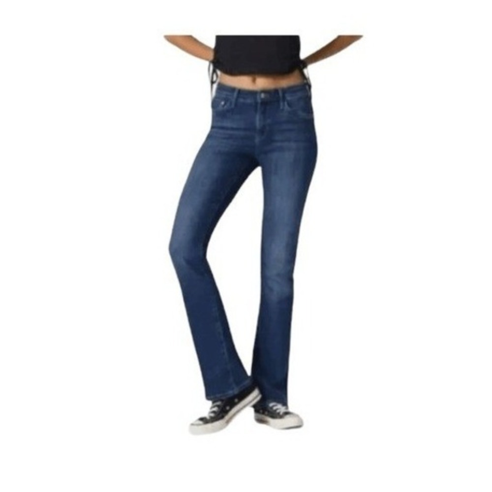 Mavi Molly Bootcut Jeans Indigo Blue Denim Regular Rise Super Soft 32‎